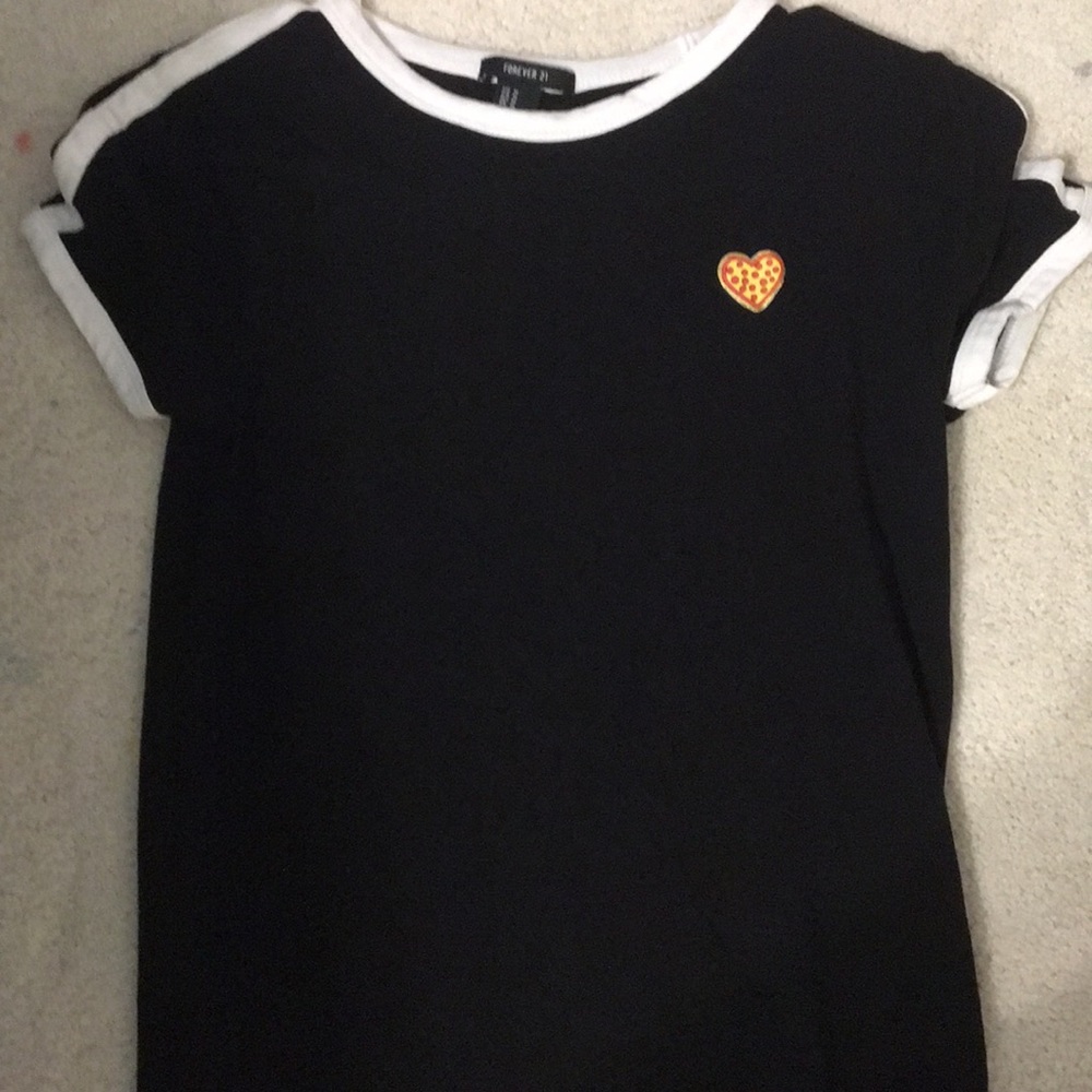 Black and white forever 21 shirt